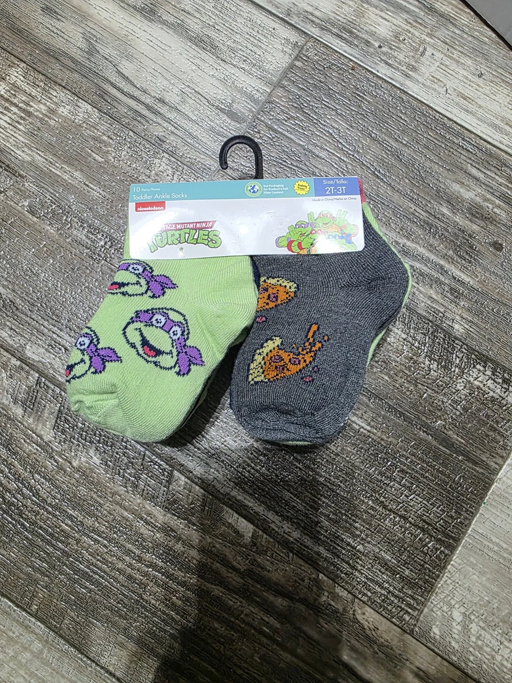 bundle 2 Packs Of Nickelodeon Teenage Mutant Ninja Turtles Socks 2t-3t